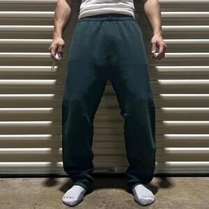 Vintage 90s loose green fruit of the loom sweatpants